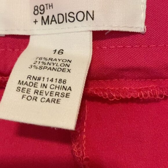 Bright Pink  Bermuda Length Pants - Picture 3 of 3